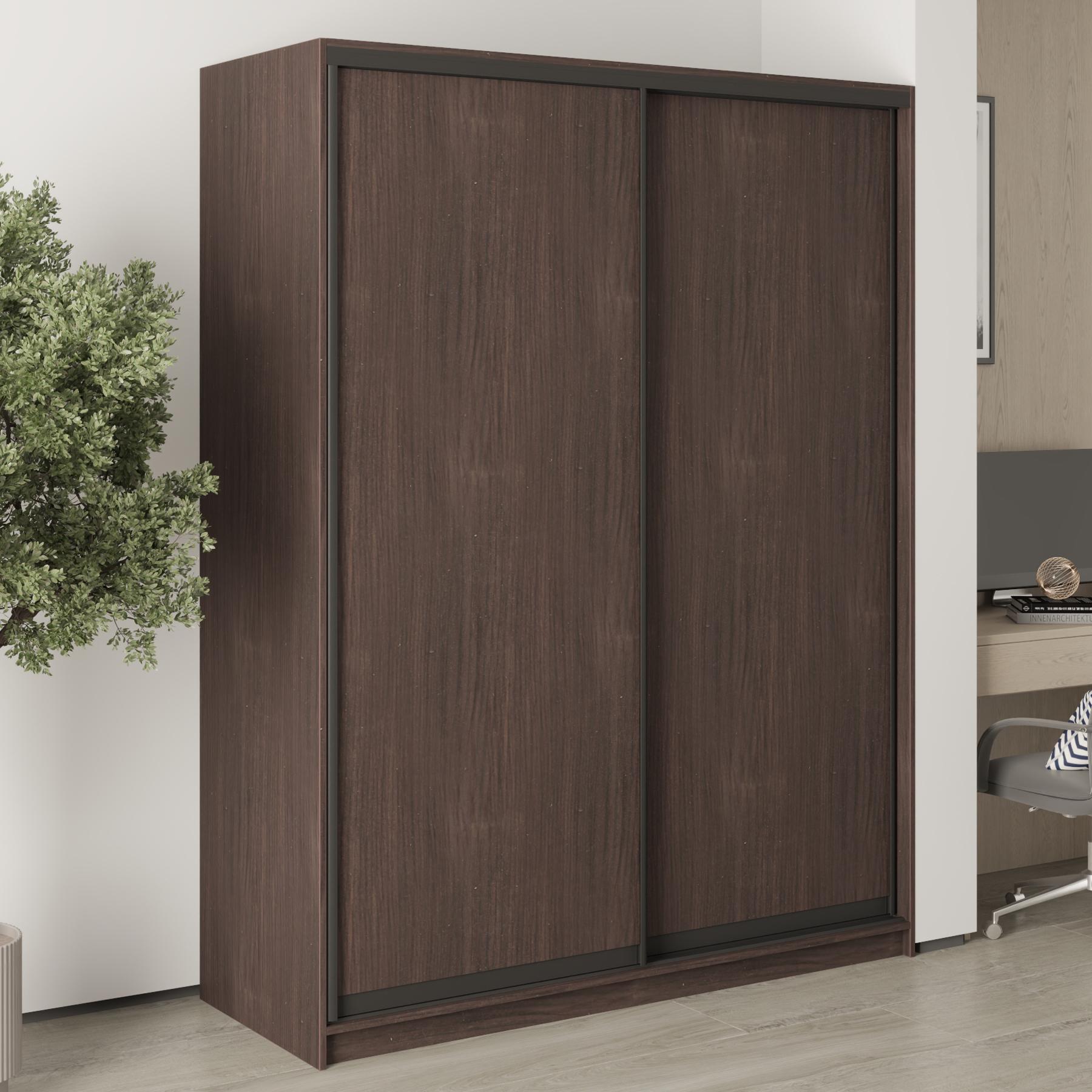 Шкаф-купе двухдверный MebelStar Стандарт BG 2 ДСП 160x45x210 см Дуб ристрето (MBS-10864) Шкаф-купе двухдверный MebelStar Стандарт BG 2 ДСП 160x45x210 см Дуб ристрето (MBS-10864)