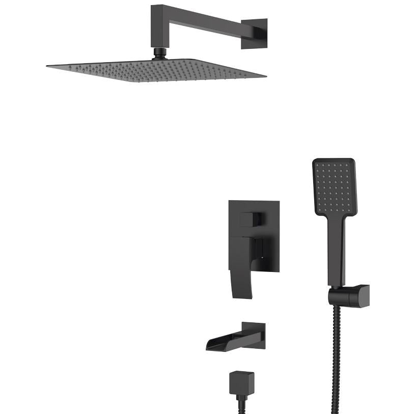 Душевая система скрытого типа KOER KB-68007-05 KR3467 с верхним душем Черный (177106)