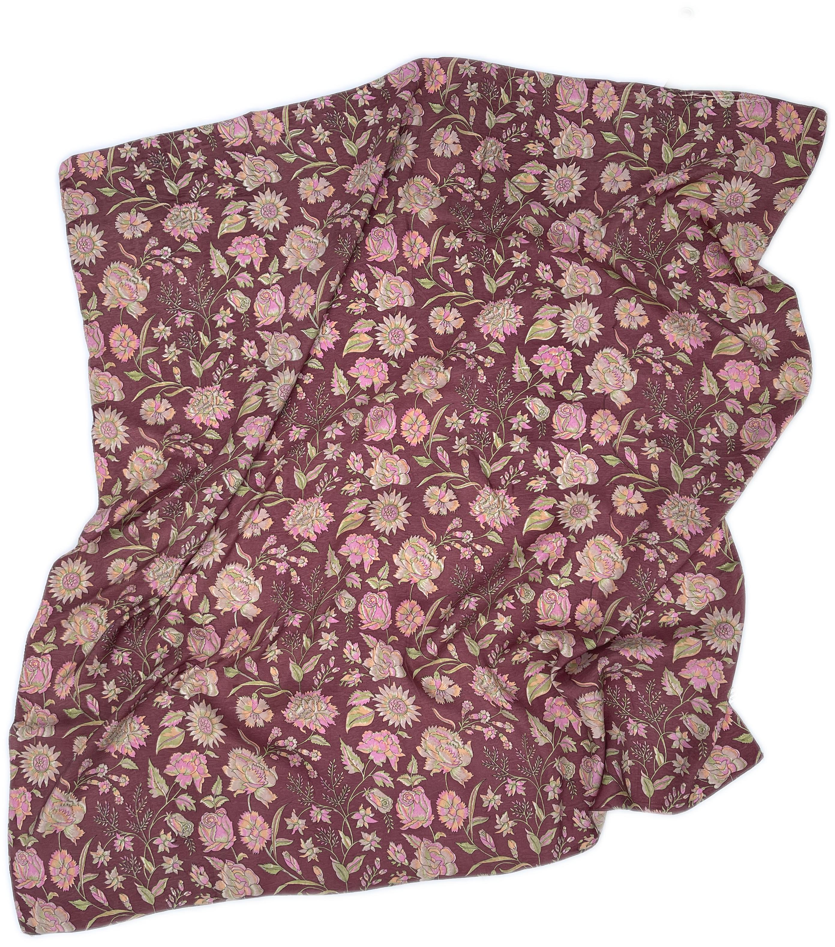 Натуральный шелковый платок Silk Route 100х100 см Коричневый (723)