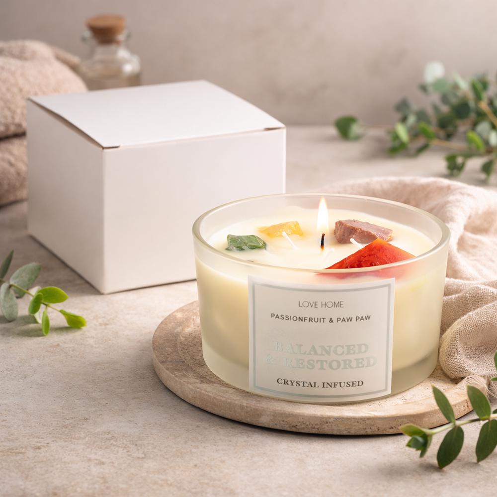 Аромасвечка в стакане Маракуйя и папайя 1100 г 8x12 см (37-124677)