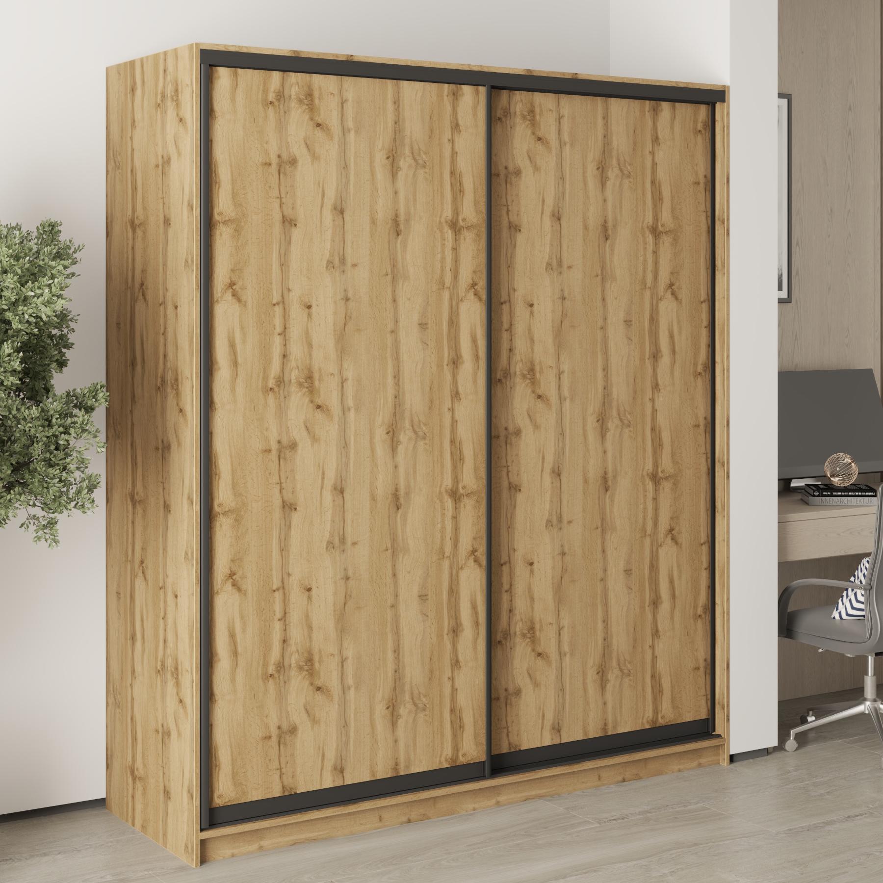 Шкаф-купе двухдверный MebelStar Уни BG 2 ДСП 180x45x210 см Дуб тахо (MBS-11348) Шкаф-купе двухдверный MebelStar Уни BG 2 ДСП 180x45x210 см Дуб тахо (MBS-11348)