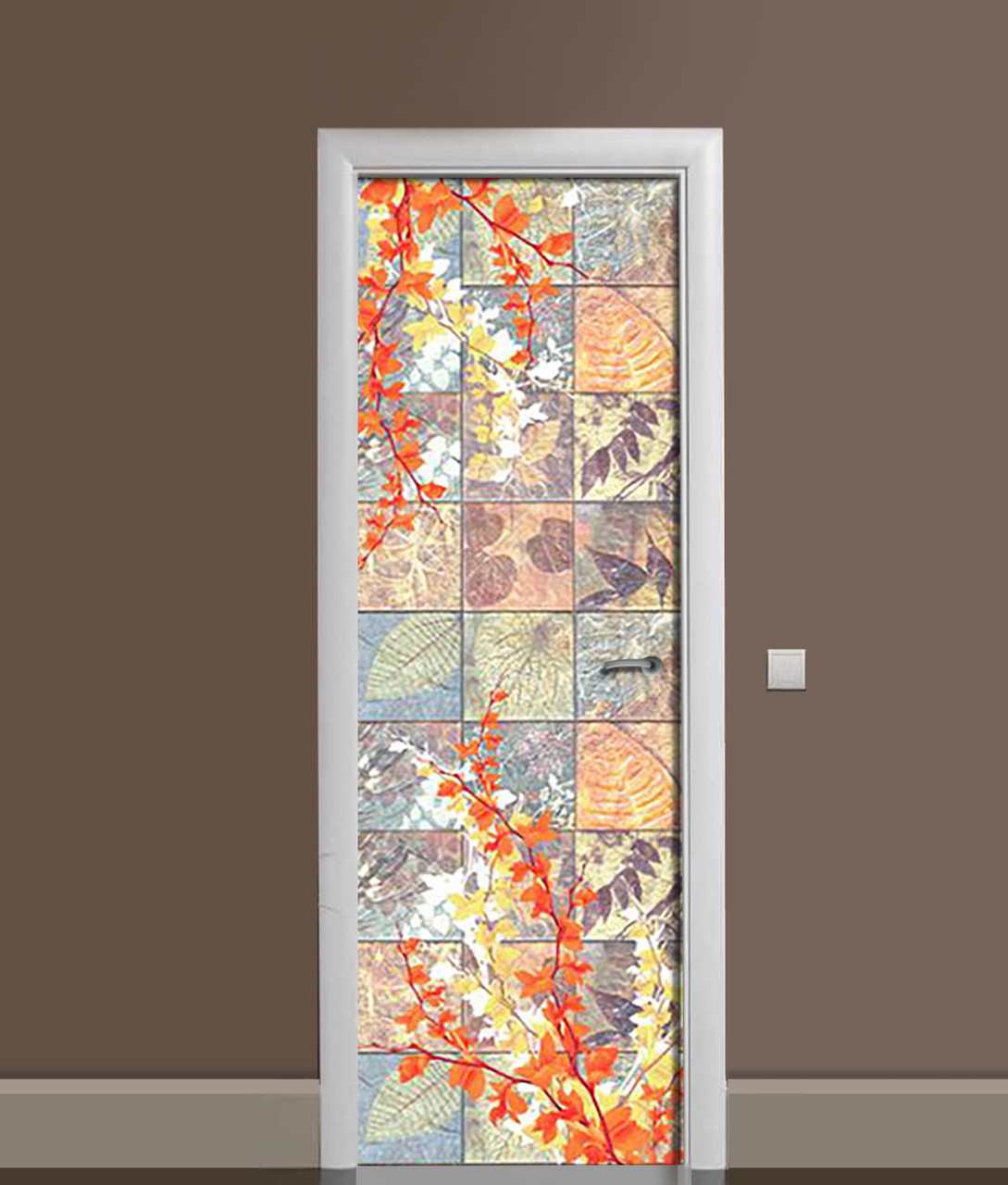 Наліпка 3D на двері Zatarga Осінній Орнамент 650х2000 мм (1294193303)