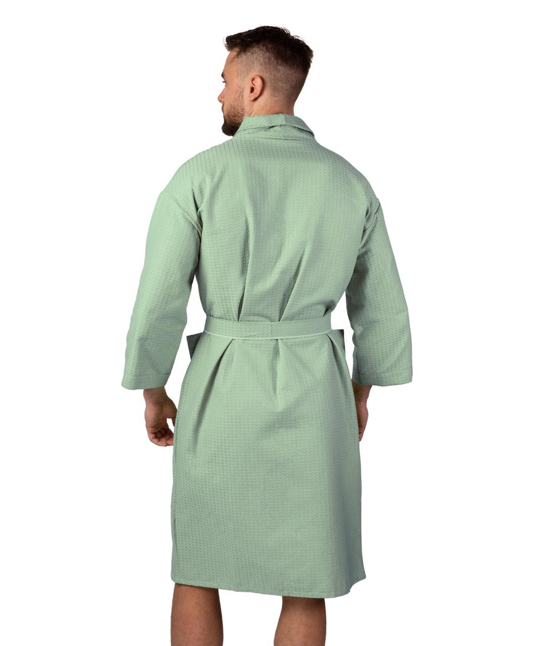 Халат вафельный Luxyart Кимоно р. 46-48 М хлопок Мятный (LS-8778) - фото 3 Халат вафельный Luxyart Кимоно р. 46-48 М хлопок Мятный (LS-8778) - фото 3
