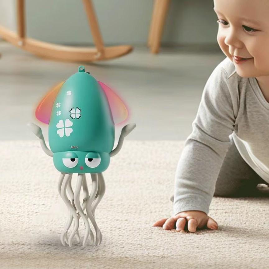 Интерактивная игрушка для детей Tummy Time Кальмар танцующий Зеленый (2104618659) - фото 9