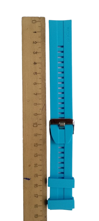 Ремешок для часов силиконовый 180х22 мм Голубой (3770) - фото 3 Ремешок для часов силиконовый 180х22 мм Голубой (3770) - фото 3