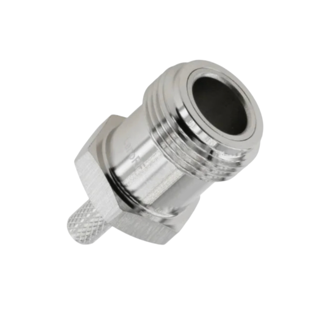 Конектор N-типу гніздо Leno RFз нікелевим покриттям 1 шт. (000049239) Конектор N-типу гніздо Leno RFз нікелевим покриттям 1 шт. (000049239)