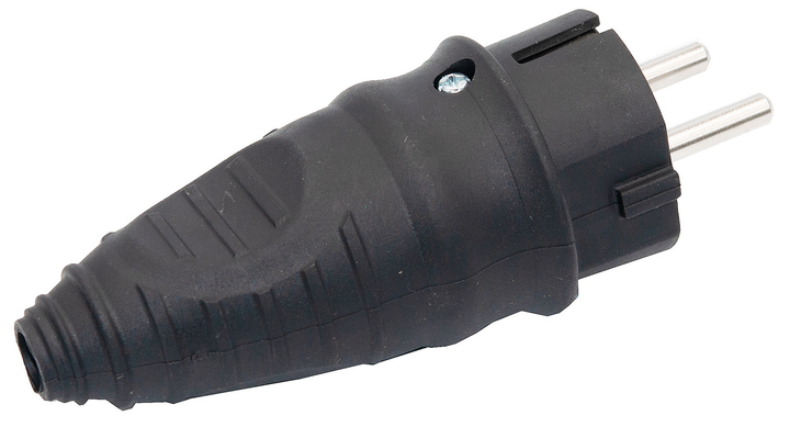 Електровилка каучукова пряма з заземленням Neomax NX2000 - фото 2