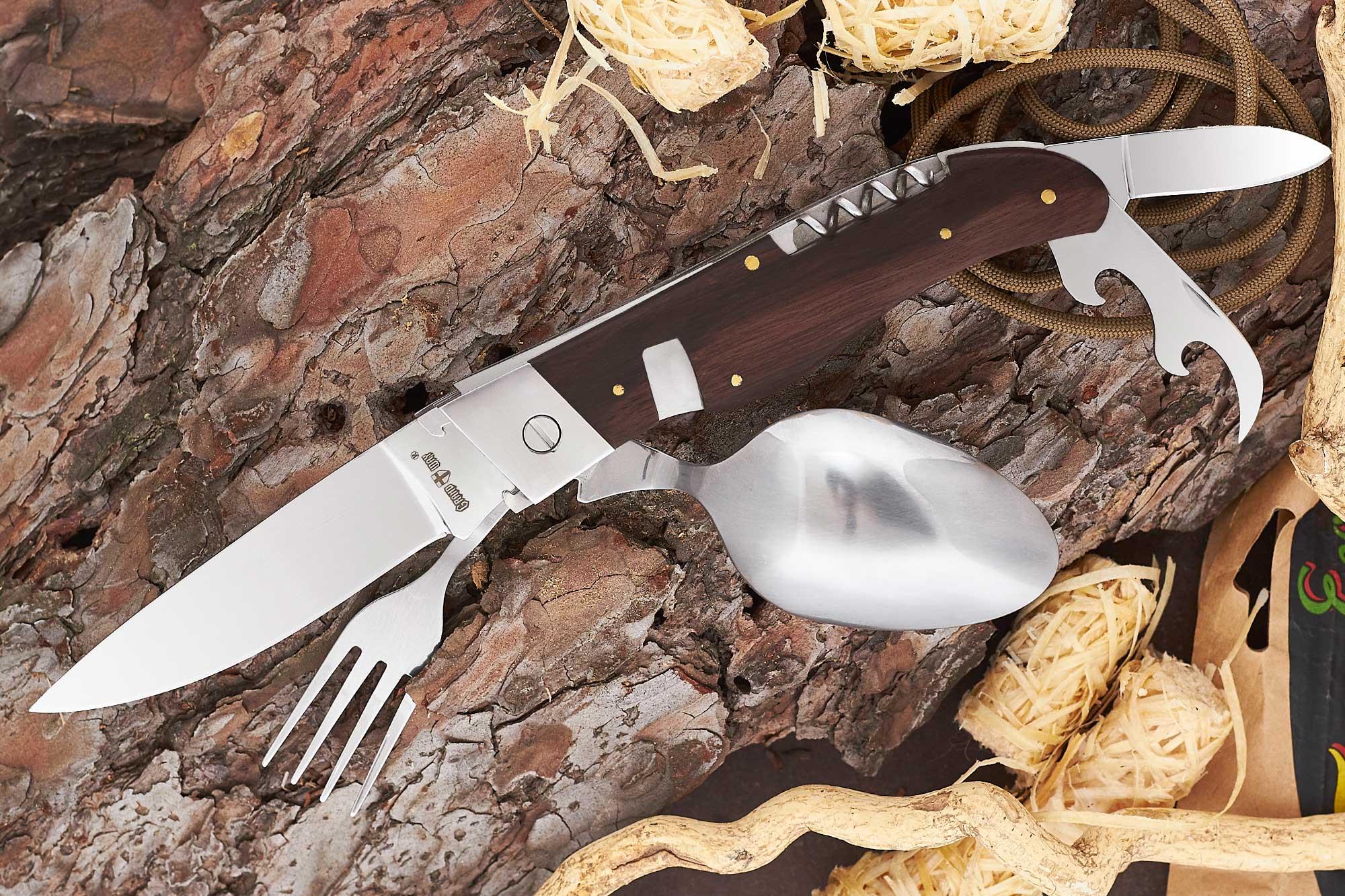 Ніж Grand Way 34 ACWP багатофункціональний складний мультітул з виделкою і ложкою