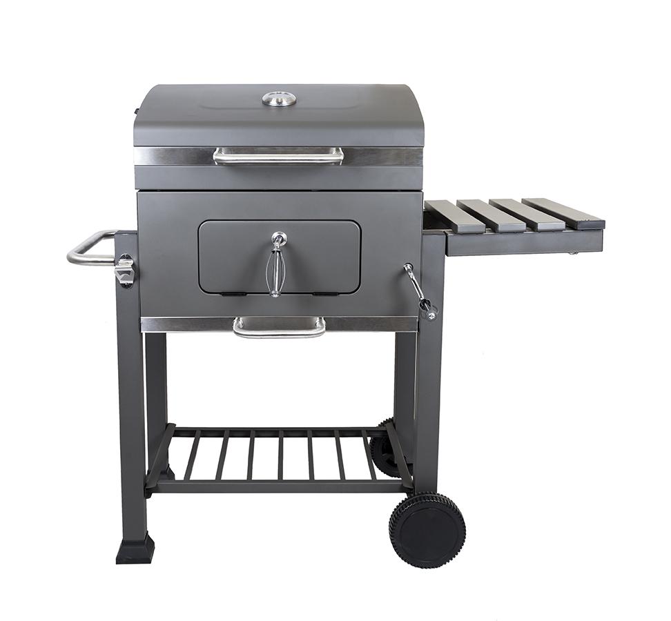 Гриль-барбекю угольный с термометром 117x66x108,5 см Серый