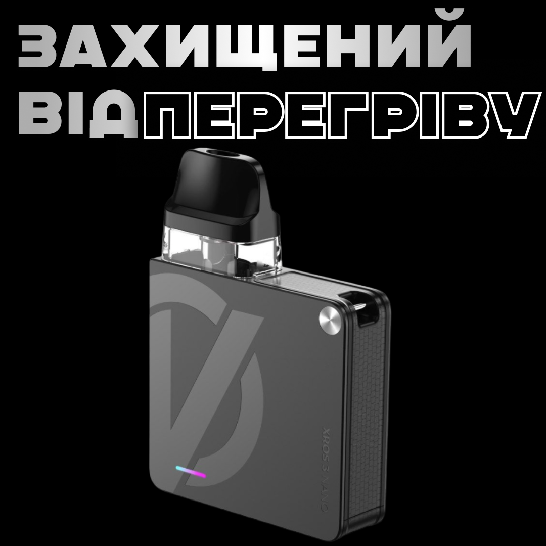 POD-система Vaporesso XROS 3 Nano Pod Kit многоразовая 1000 mAh 2 мл 2 картриджа в комплекте Black (96d73520) - фото 4