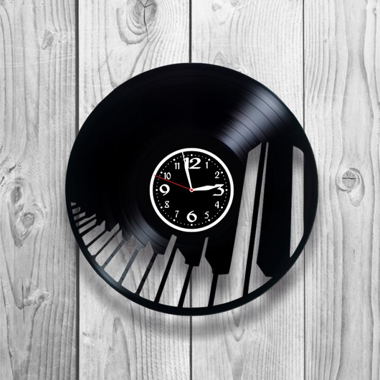 Часы настенные Пианино 0190 из виниловой пластинки