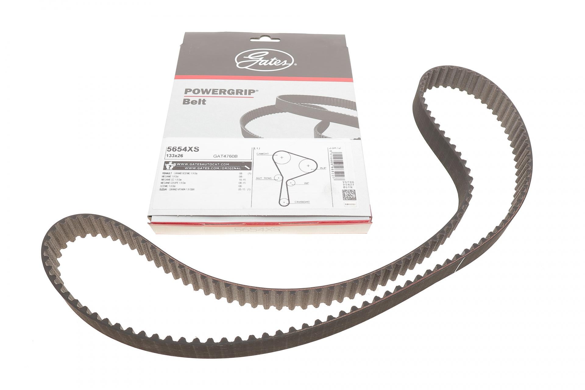 Ремінь ГРМ Renault Megane III/Laguna II/Scenic III 1.9 dCi 05- 26x133z 5654XS GATES Ремінь ГРМ Renault Megane III/Laguna II/Scenic III 1.9 dCi 05- 26x133z 5654XS GATES