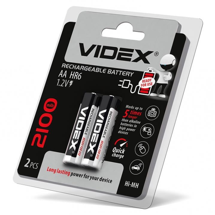 Акумулятори Videx HR6/AA 2100 mAh double blister 2 шт.
