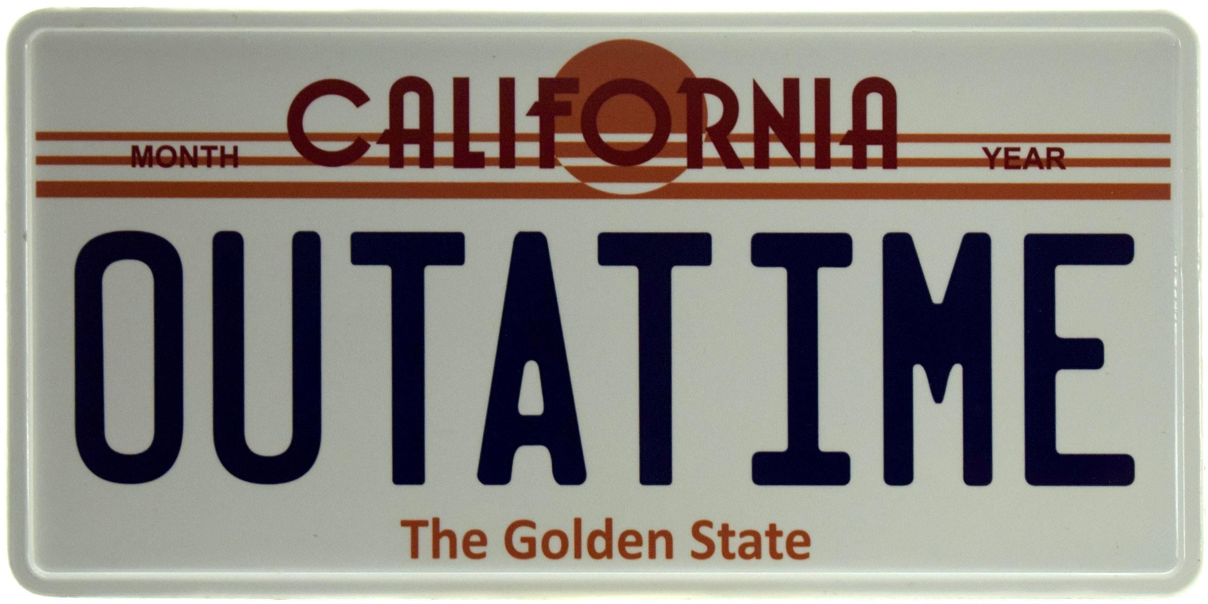 Табличка металева "California OUTATIME" 15x30 см (ms-103744)