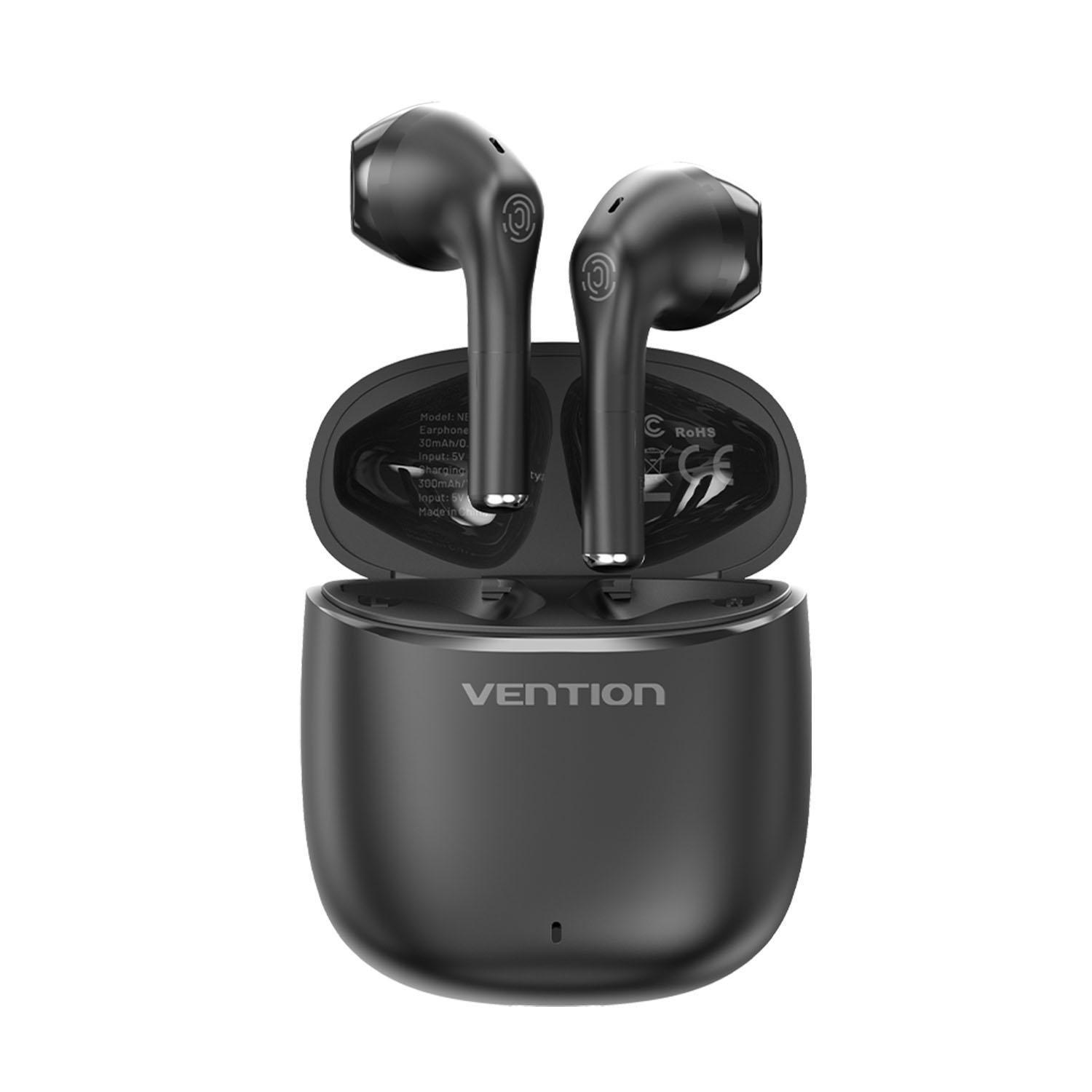 Навушники бездротові Vention Elf E02 Bluetooth 5.3 TWS 13 мм 22 год відтверення AAC/SBC Hi-Fi IPX4 Чорний (NBGB0) Навушники бездротові Vention Elf E02 Bluetooth 5.3 TWS 13 мм 22 год відтверення AAC/SBC Hi-Fi IPX4 Чорний (NBGB0)