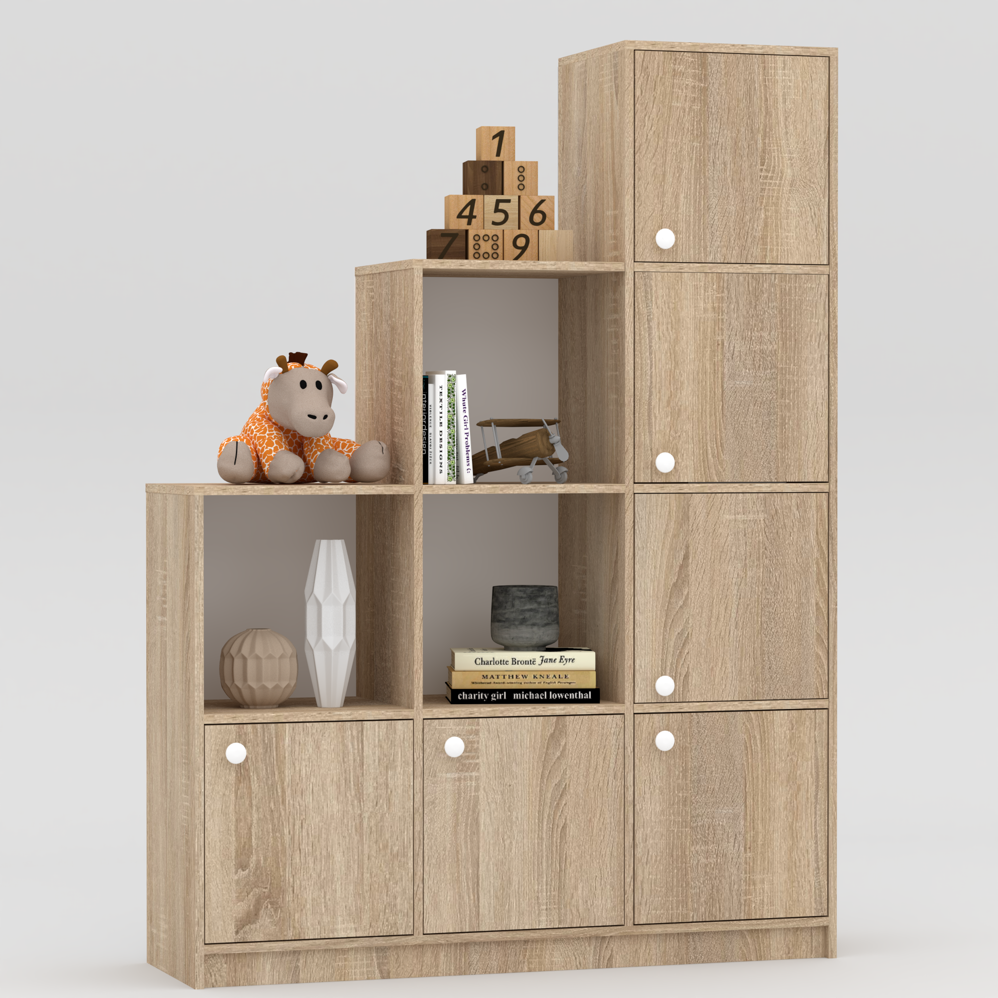 Стеллаж в детскую 1660х1206х352 мм Дуб сонома - фото 1