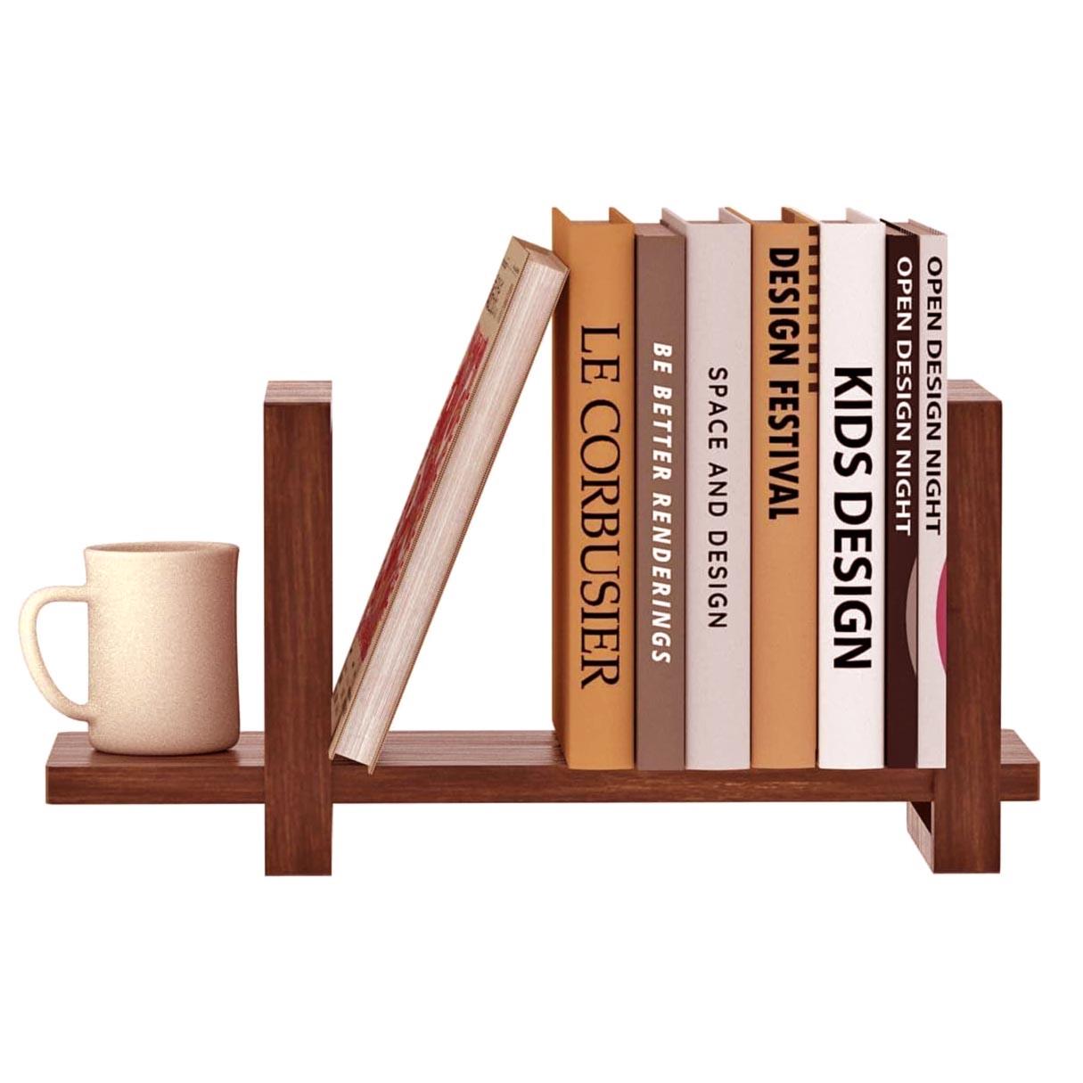 Полка книжная настольная из дерева Васения Шафран (КПА-007206)