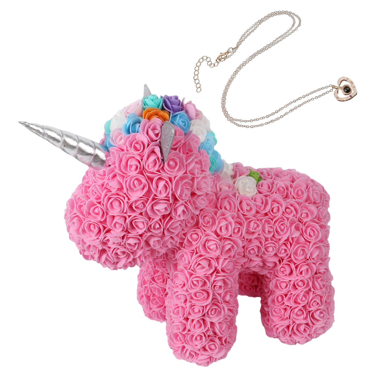 Единорог из роз в подарочной коробке 38 см и кулон (6aa94511) Единорог из роз в подарочной коробке 38 см и кулон (6aa94511)