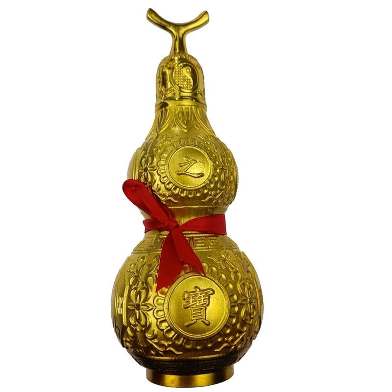 Гарбуз-горлянка Улоу з ієрогліфами кришка відкривається метал 18х7 см (C5489)