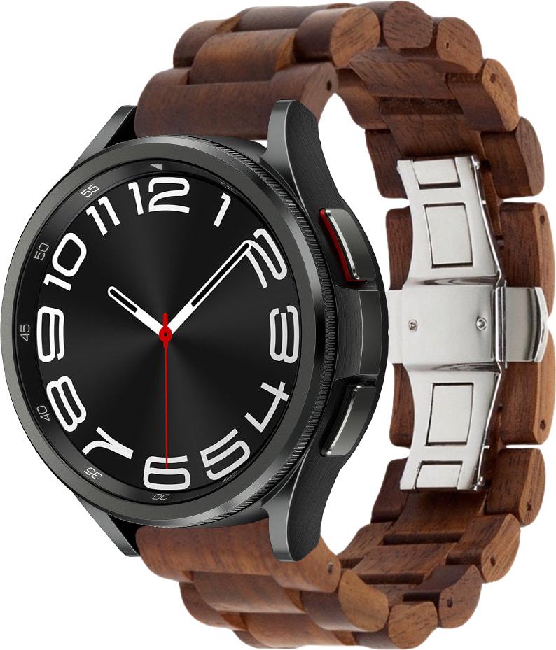 Ремешок деревянный WoodLock для Galaxy Watch 6 Classic 43 мм Brown (33136-30)