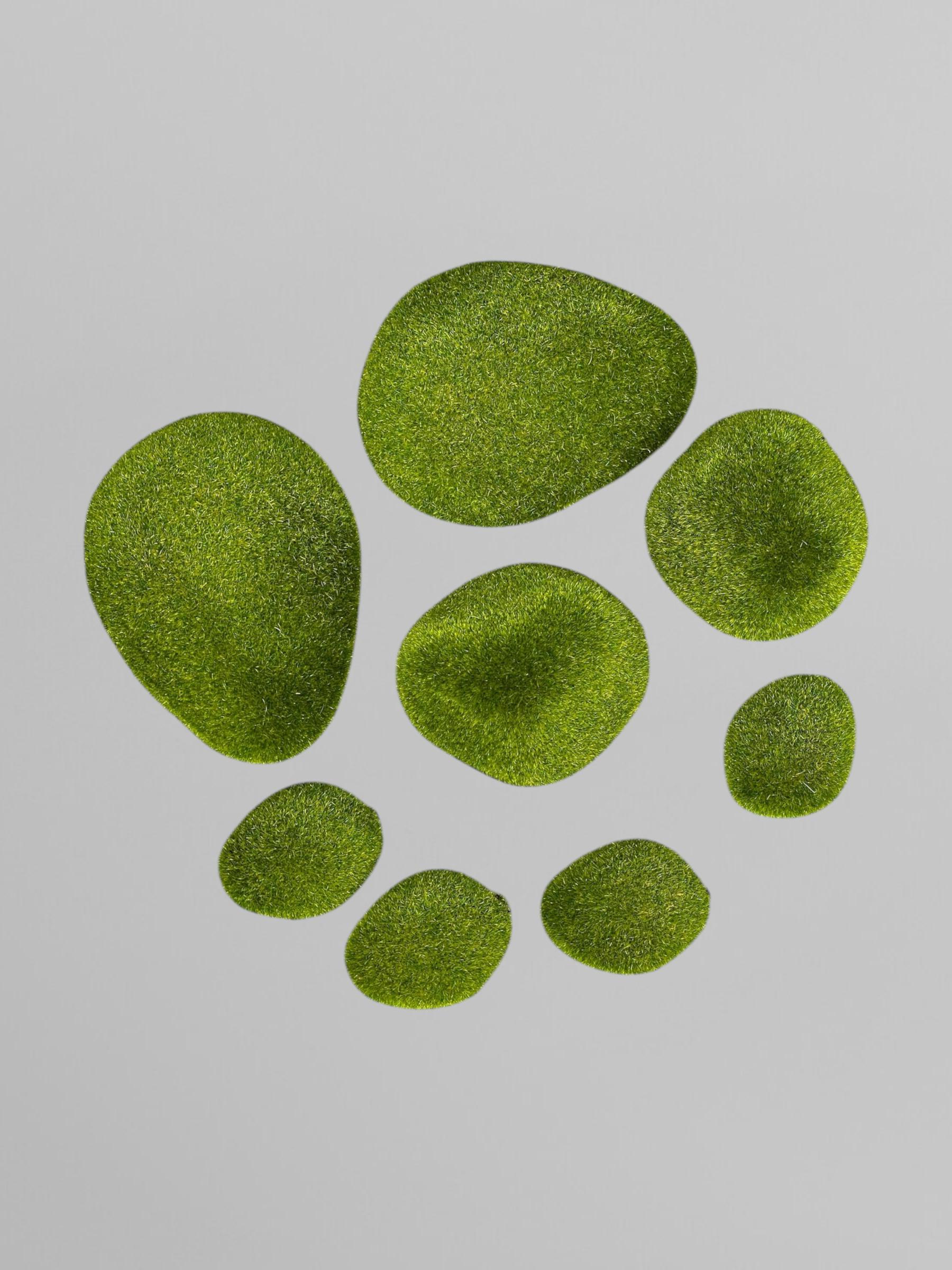 Искусственные камни из мха J-5 8 шт. Зеленый (Р09005)