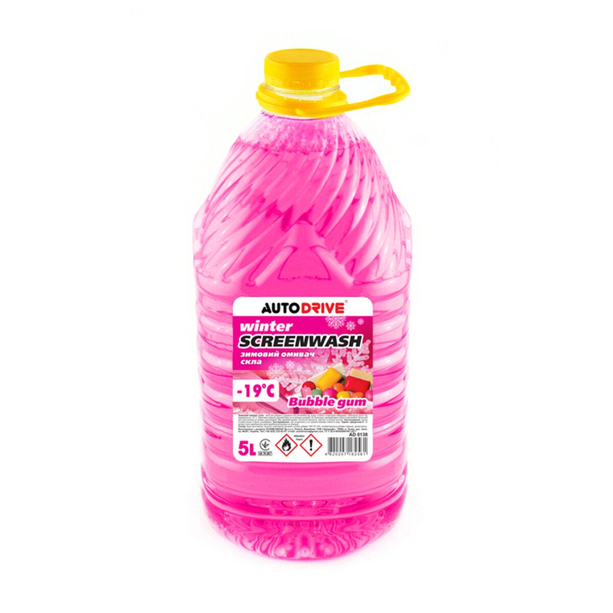 Омыватель стекла зимний AutoDrive Bubble Gum -19°С 5 л (1222-c5462)