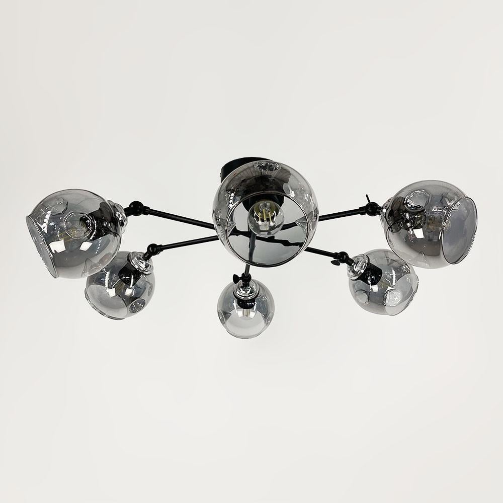 Светильник на 6 графитовых плафонов Хром/Черный/Графит (51810/6 CH/BK/GR)