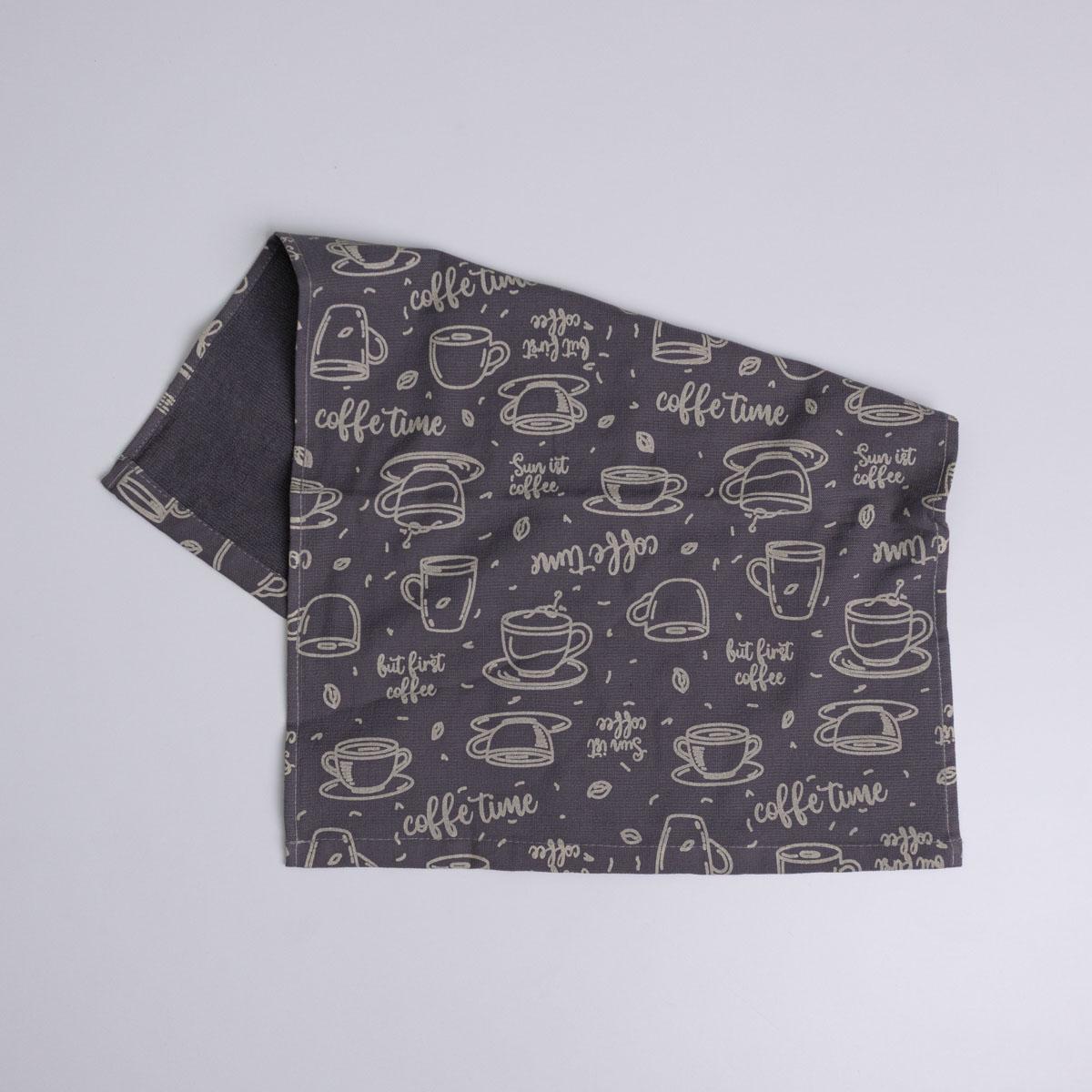 Кухонное полотенце махровое GM Textile Кофе 300 г/м2 40х60 см Темно-серый (rm300-60-coffee)