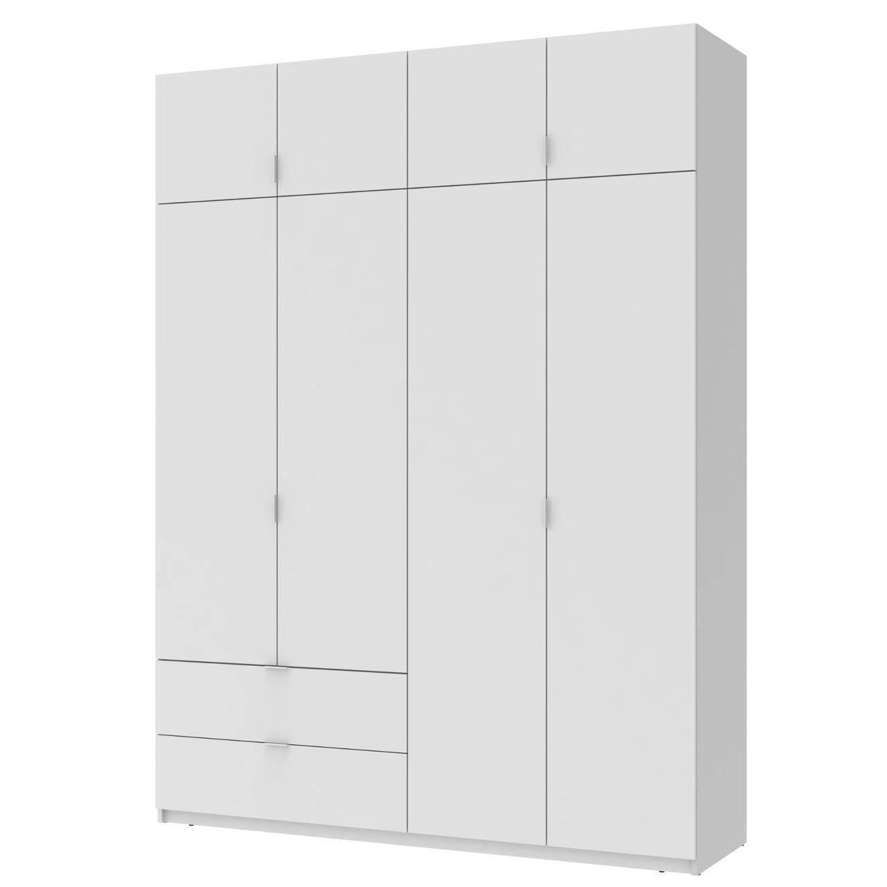 Шафа розпашна с антресолью Doros Лукас 180х50х240 см Білий (DRS-011191)