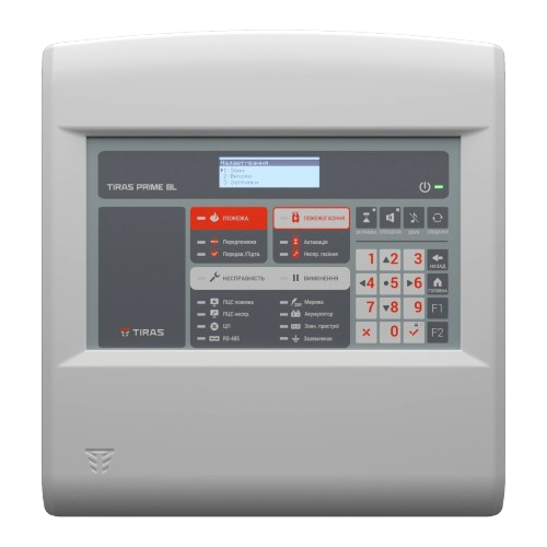 Прибор приемно-контрольный пожарный TIRAS PRIME 8L 24V RS-485 IP30 Серый (31980595)