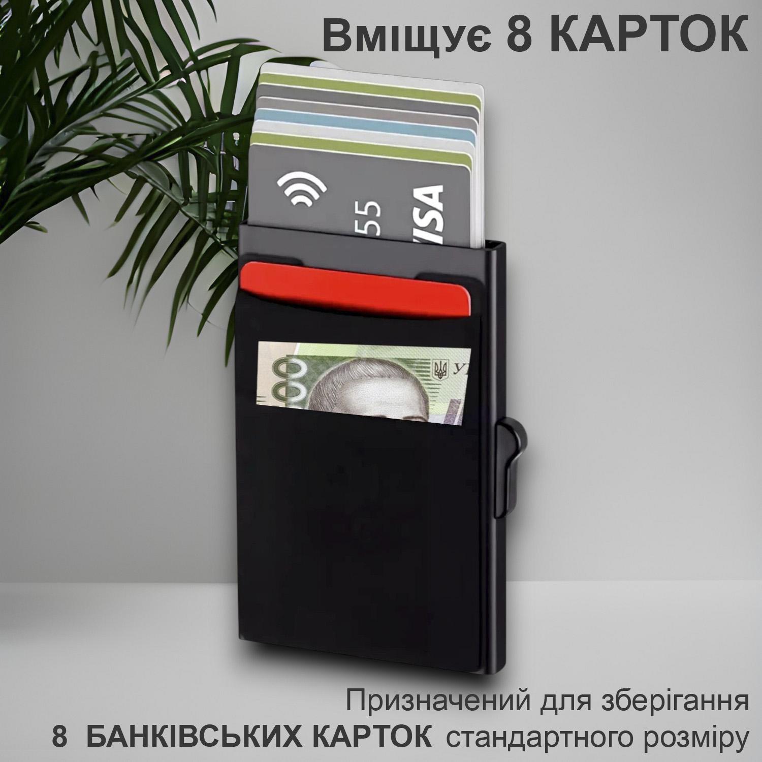 Картхолдер GDragon Home с RFID защитой алюминиевый Черный (125_4_0_1) - фото 5
