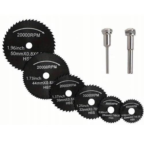 Набор дисковых пилочных кругов HSS для гравера 2 держателя 22–60 мм 8 шт. (1063) Набор дисковых пилочных кругов HSS для гравера 2 держателя 22–60 мм 8 шт. (1063)