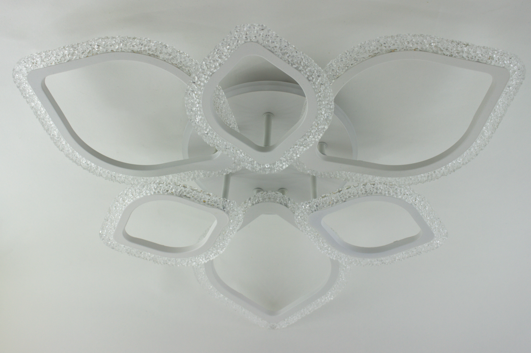 Люстра-смарт світлодіодна з підсвічуванням ESLLSE AZALIA ICE 7R 100 Вт RGB Білий (141-10133-01) - фото 2