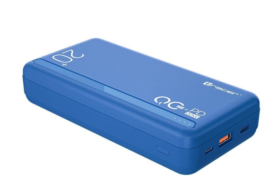 Повербанк Tracer QC3.0 PD20W 20000 мАч Blue (PD20W) Повербанк Tracer QC3.0 PD20W 20000 мАч Blue (PD20W)