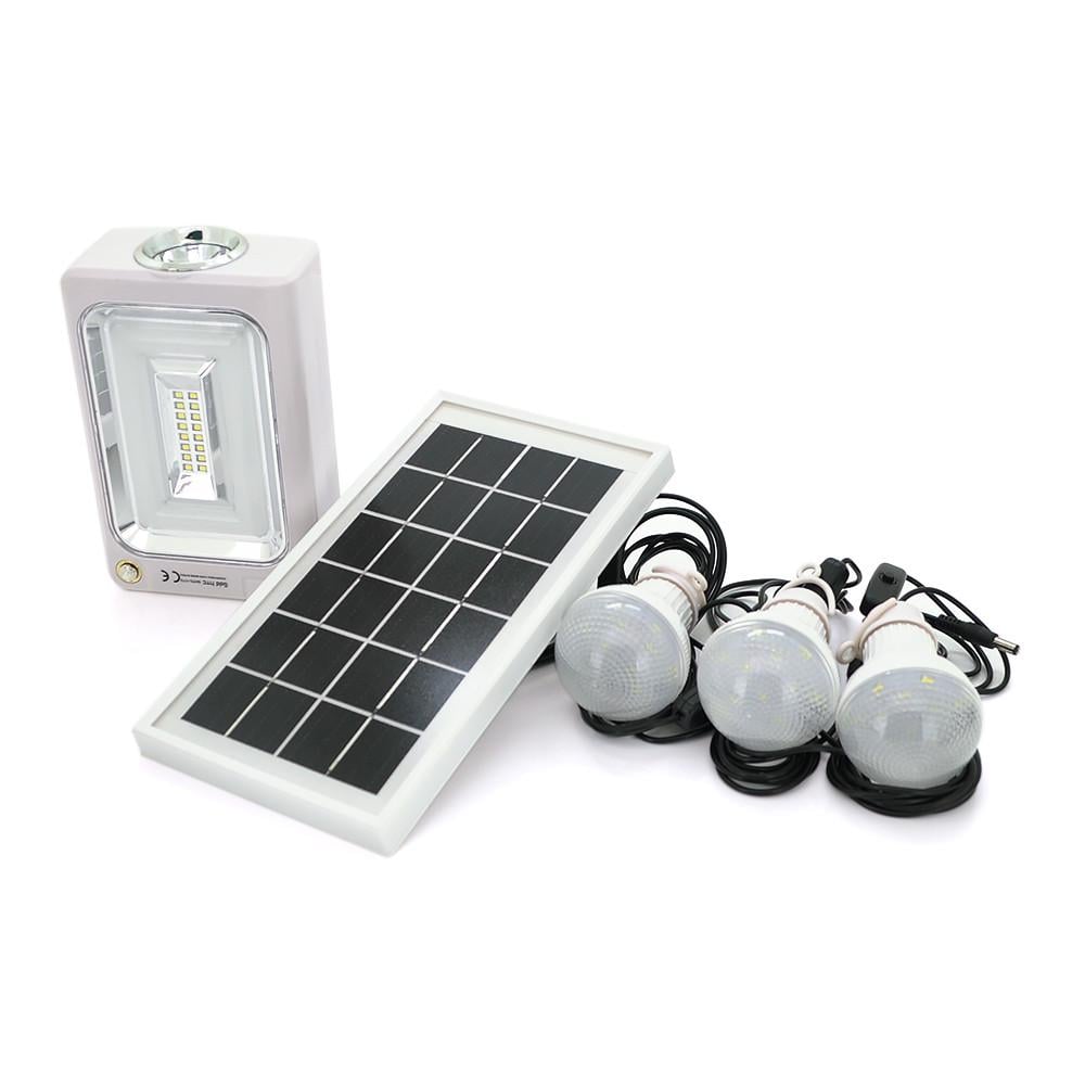 Фонарь переносной Gold GHTC-1173 Solar 2 режима 3 лампочки 3W USB-выход Белый (DR011464)