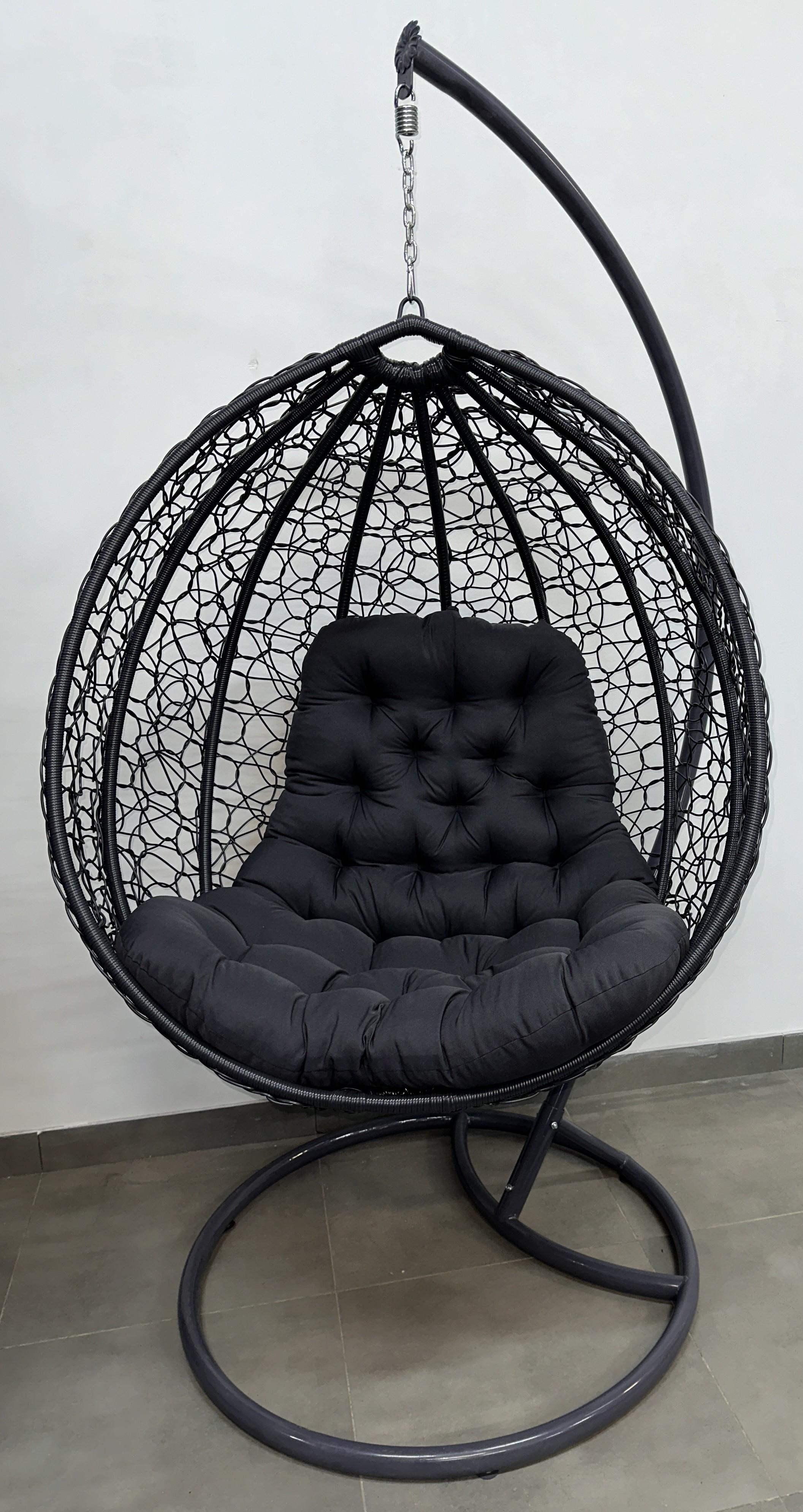 Крісло-кокон підвісне Garden з подушкою Чорний (15412279) - фото 4