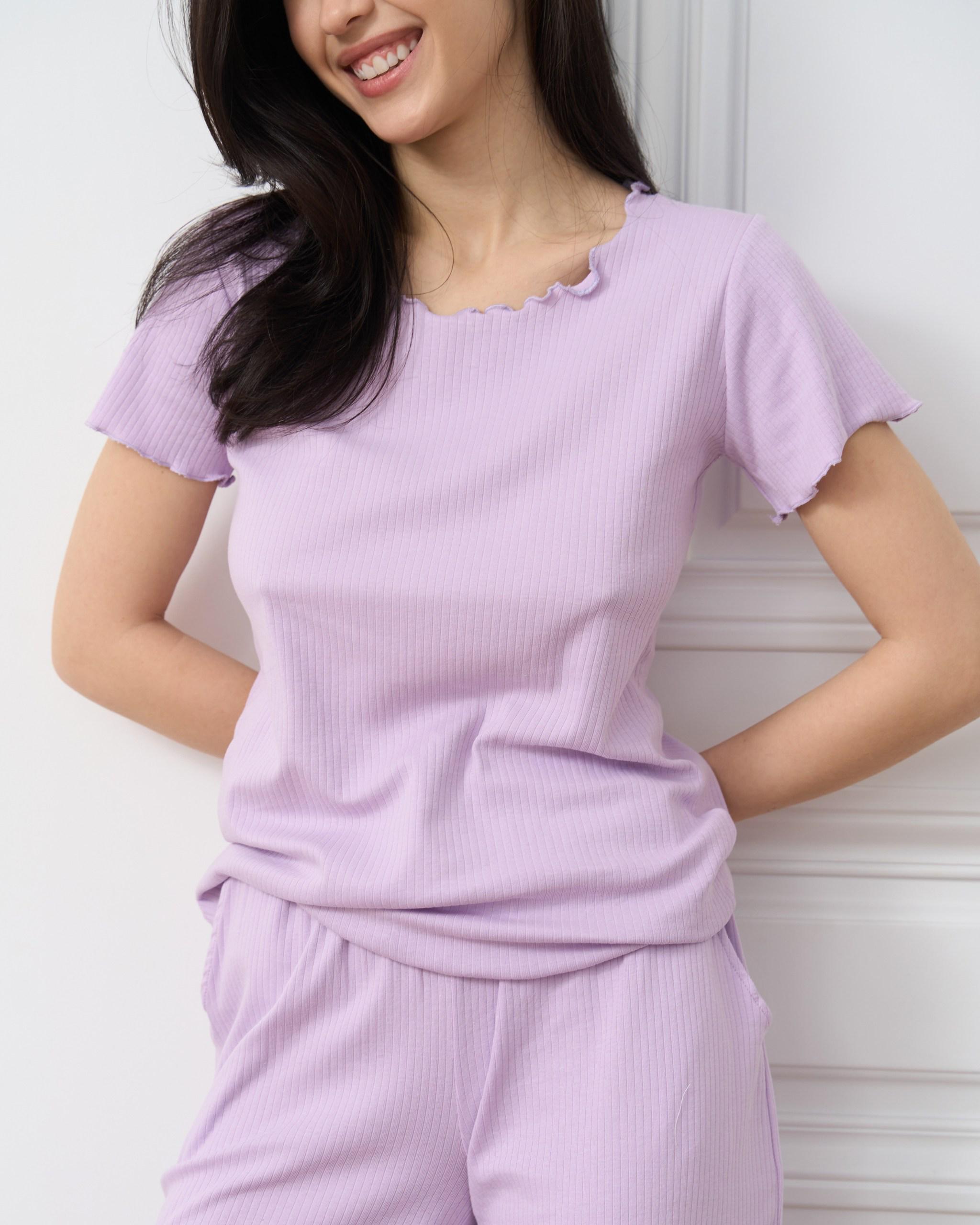 Пижама женская с капри в рубчик S (46000) - фото 3 Пижама женская с капри в рубчик S (46000) - фото 3