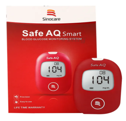 Глюкометр Sinocare Safe AQ Червоний (X001J1SDDX)