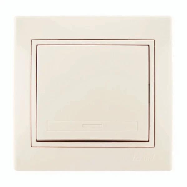 Выключатель одноклавишный с вставкой Lezard Mira Кремовый (00000000572)