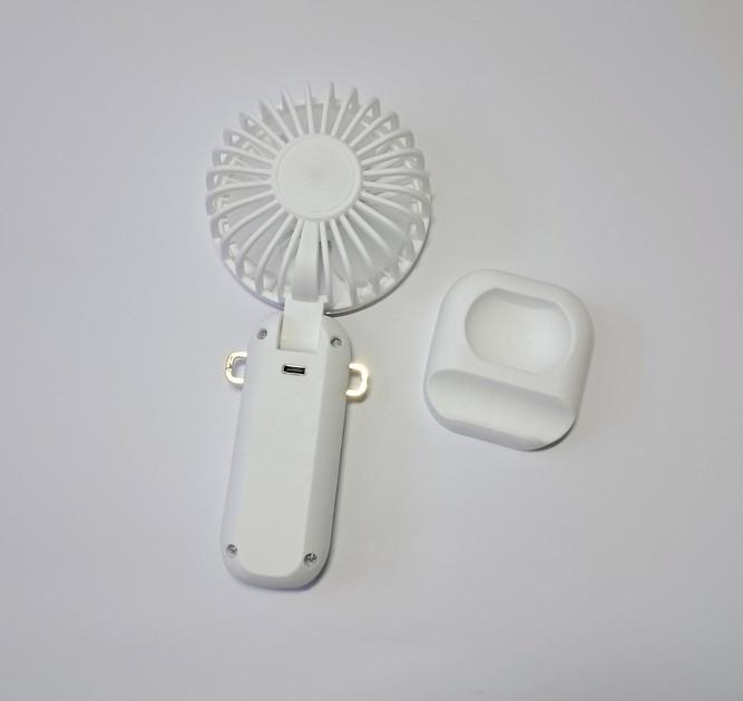 Вентилятор ручний на акумуляторі з ручкою міні вітродуйка 500 mAh 2 Вт/70 мм Білий (JX-995) - фото 3 Вентилятор ручний на акумуляторі з ручкою міні вітродуйка 500 mAh 2 Вт/70 мм Білий (JX-995) - фото 3