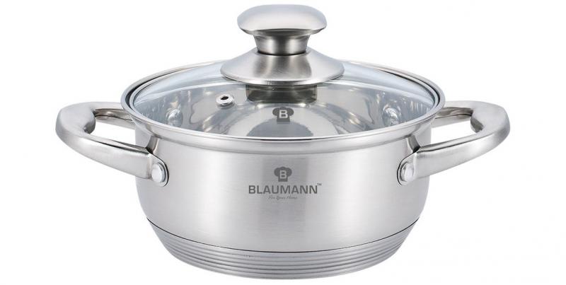 Каструля Blaumann Gourmet із скляною кришкою 20х7 см 2 л