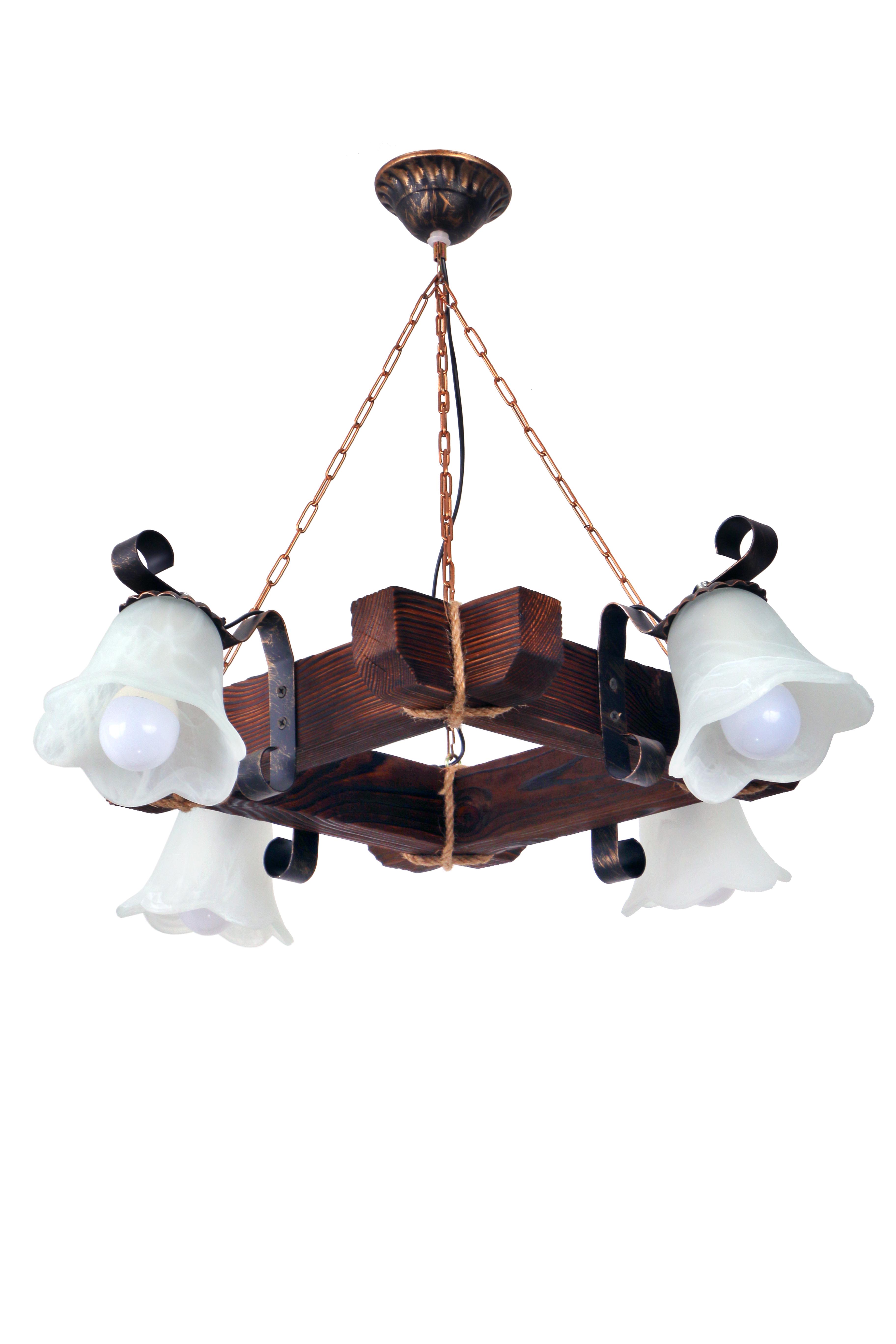 Люстра деревянная Sirius на 4 плафона (S7048/4)