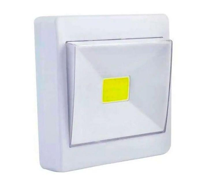 Светильник LED мини SimpleShop COB Light Switch в виде выключателя с магнитом и липучкой 3 Вт Белый (23630669)