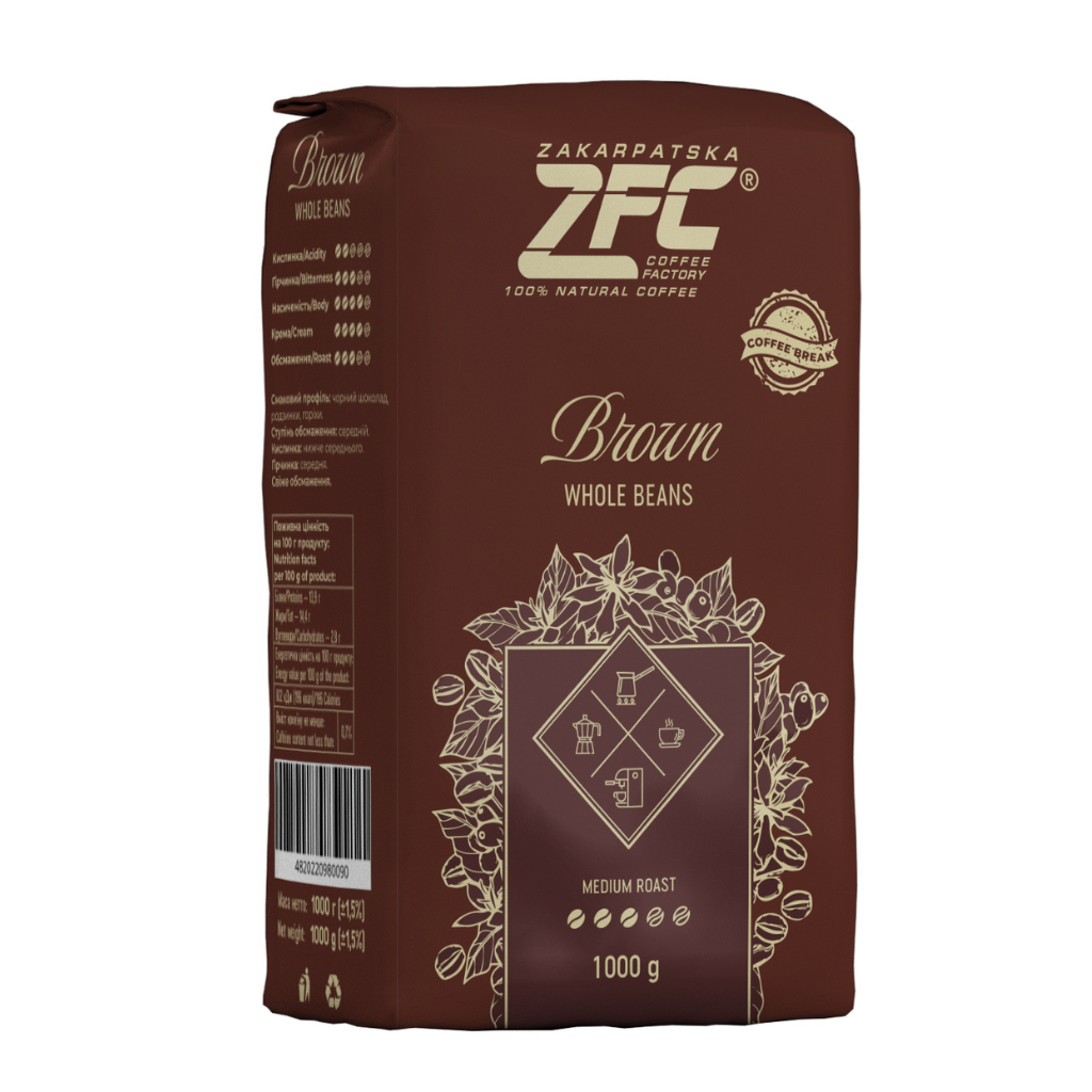 Кава в зернах ZFC Brown 1 кг - фото 1