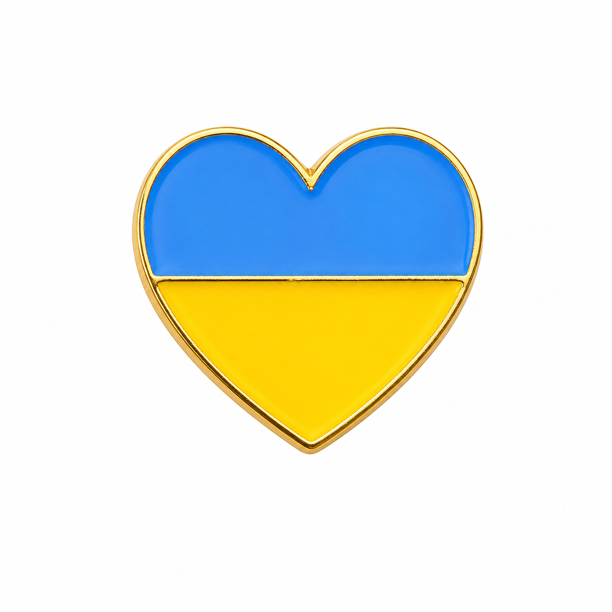 Значок Серце Національний прапор (1068721725)