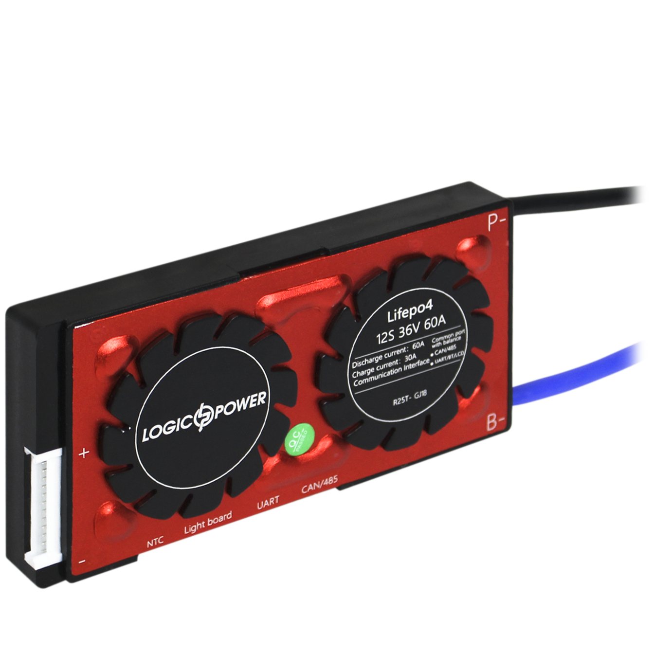 Плата Smart BMS LP LiFePO4 36V 12S Dis 60A Ch 30A UART+RS485+CAN - фото 2