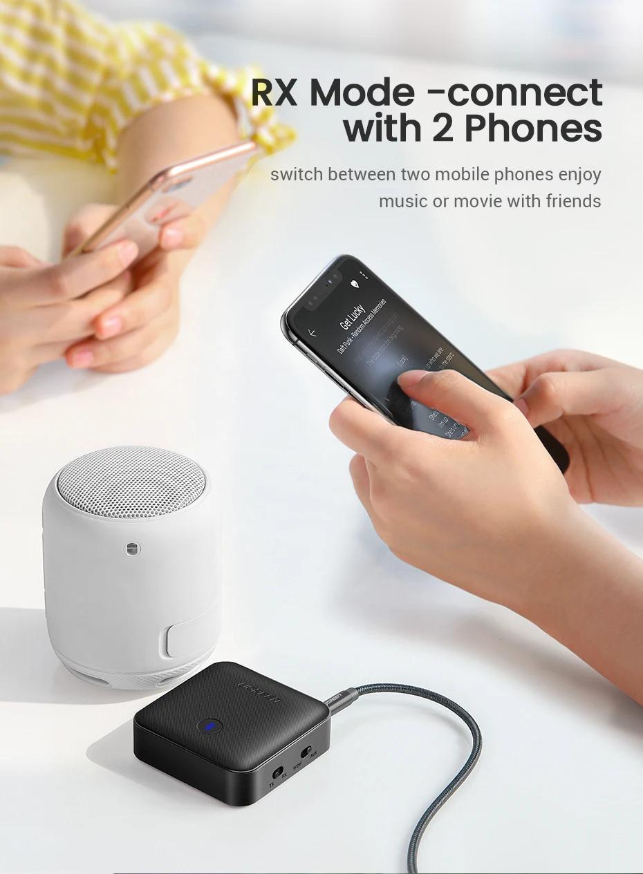 Адаптер UGREEN Bluetooth 5.0 приймач-передавач USB-3,5 мм minijack AUX/SPDIF aptX HD LL Чорний (70158) - фото 14 Адаптер UGREEN Bluetooth 5.0 приймач-передавач USB-3,5 мм minijack AUX/SPDIF aptX HD LL Чорний (70158) - фото 14