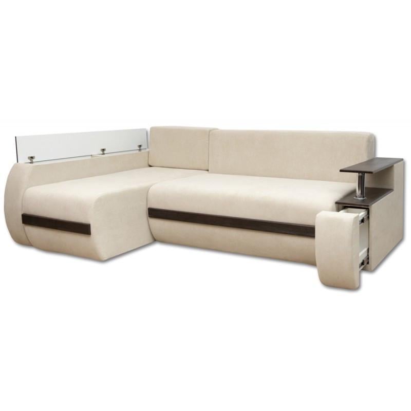 Диван кутовий ортопедичний Garnitur.plus Граф Преміум 95х250х100 см Пісочний (DPPR-5-5)