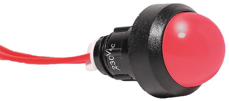 Лампа сигнальна ETI LS LED 20 R 230 20 мм LED 230V AC Червоний (4770817)