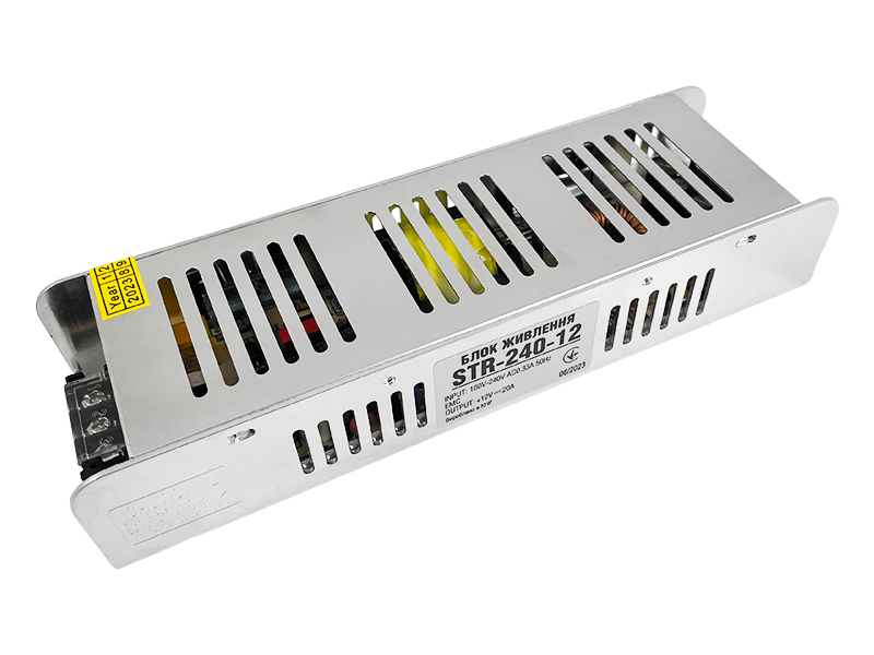 Блок питания OEM STR-240 12 В 240 Вт 20 A узкий (7474)